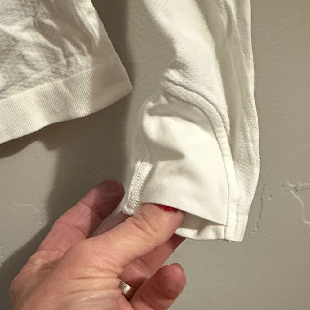 Athleta White Long Sleeve Running Top Small - Picture 5 of 9